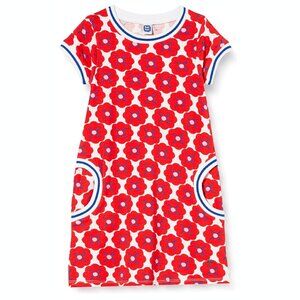 Tuc Tuc Toddler Girls Sea Riders Dress Red Poppy Flower Rojo 3T